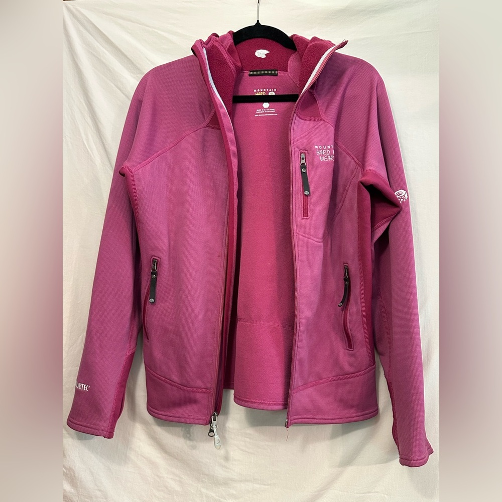 Mountain Hardwear Pink Ski Jacket with Standing Collar